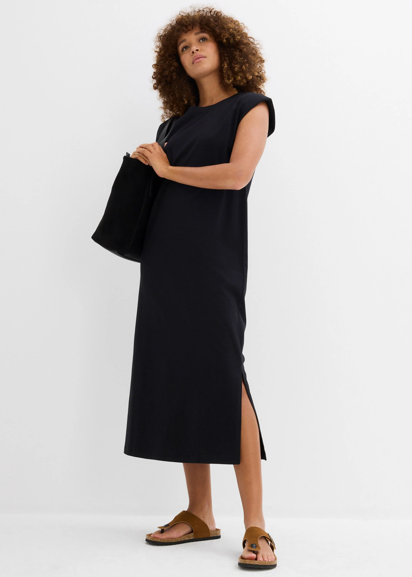 Úpletové šaty z čisté organické bavlny • černá • bonprix obchod