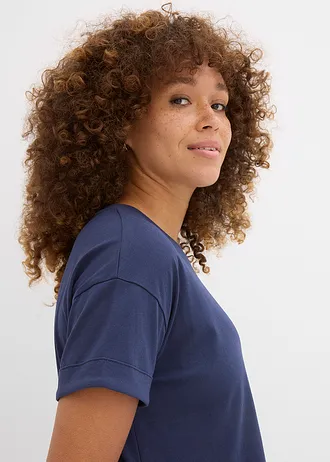 Žerzejové šaty z čisté organické bavlny • tmavě modrá • bonprix obchod