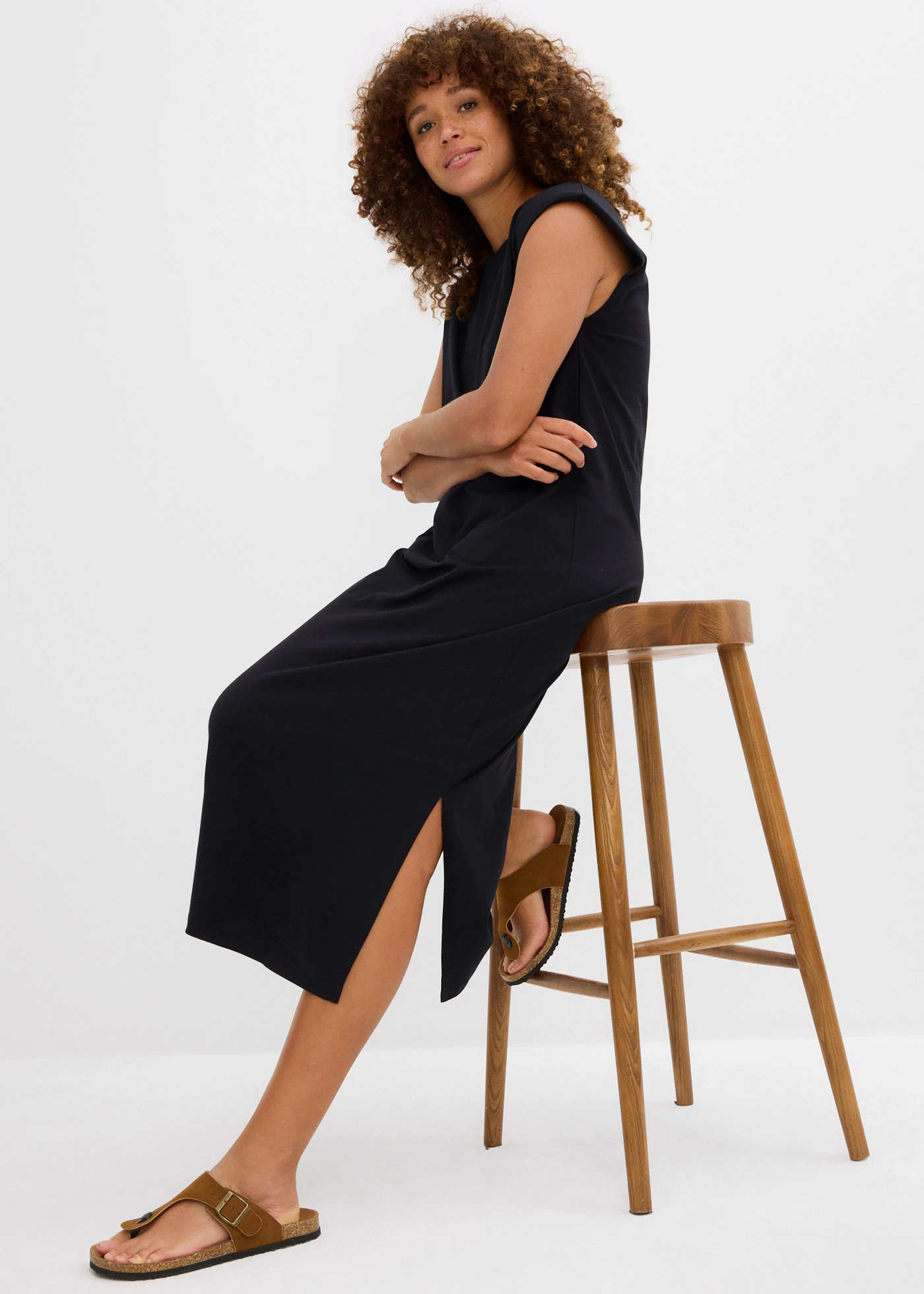 Úpletové šaty z čisté organické bavlny • černá • bonprix obchod