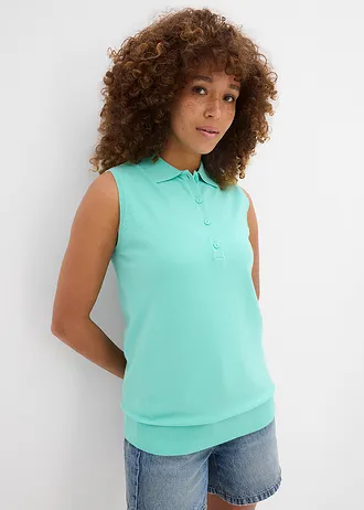 Gebreide top, Kleur: mentholblauw