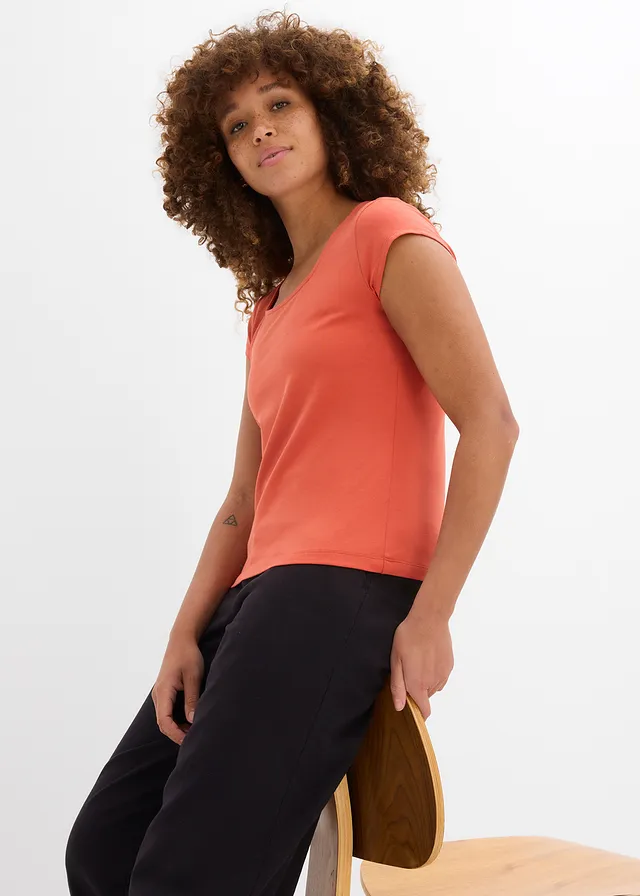 T-shirt met biologisch katoen • kaneelrood • product-page.page-title-suffix