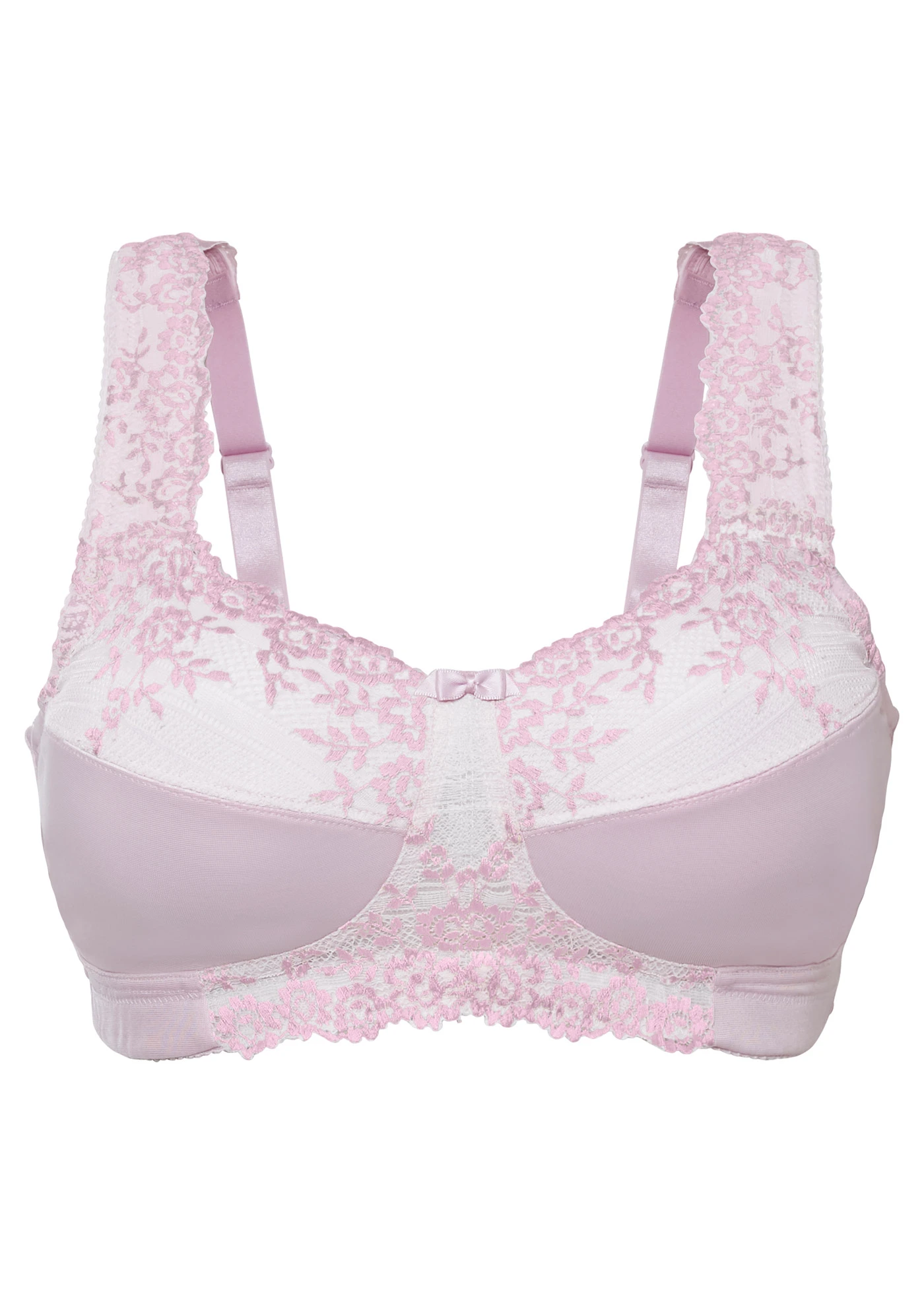 Odlehčující podprsenka bez kostic, s polstrovanými ramínky • pudrově šeříkovo-krémová • bonprix obchod