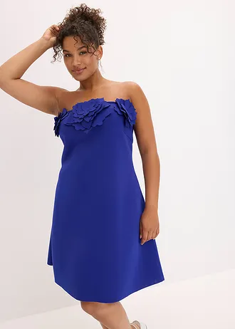 Rochie bandeaux din material rigid scuba, culoare: albastru