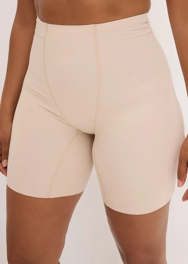 Cycliste sculptant invisible en coton, maintien léger, Couleur: beige craie