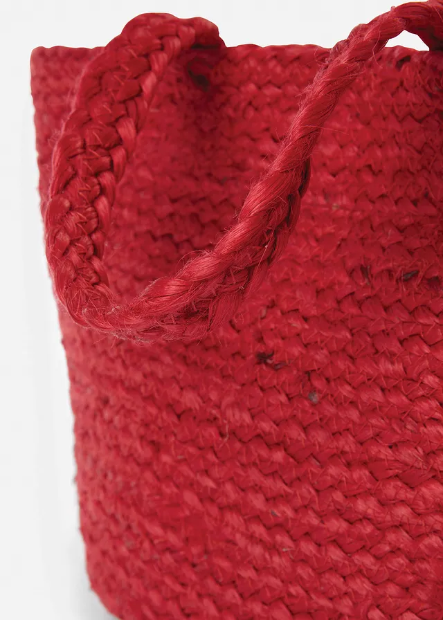 Kleine rieten tas, Kleur: dieprood