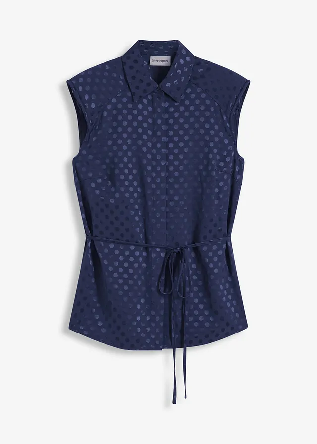 Saténová blúzka so šnúrkou na zaviazanie