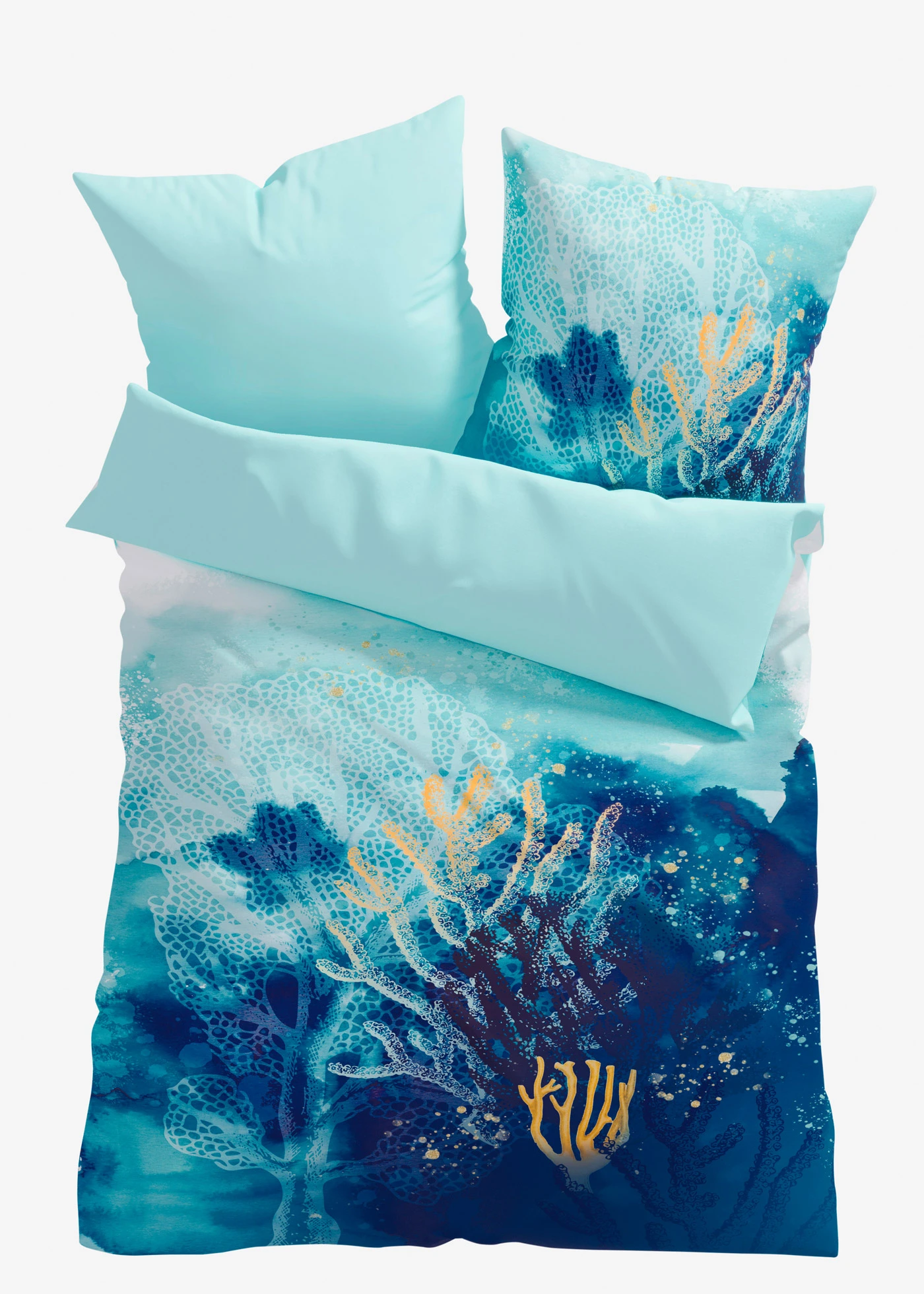 Parure de lit réversible en microfibre • bleu • Boutique bonprix