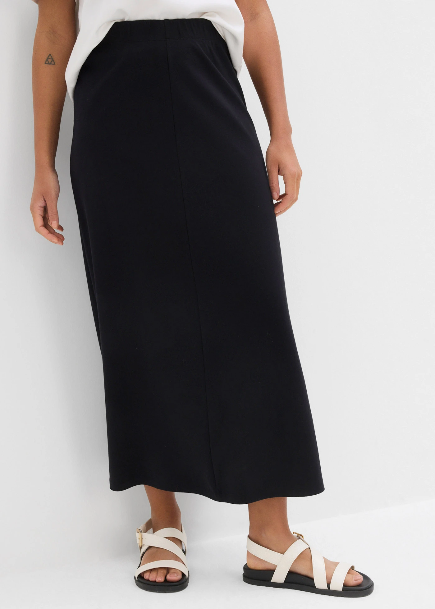 Sweatrok van stevige interlock • zwart • bonprix online shop