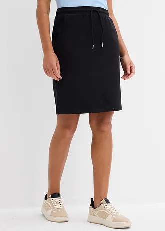 Tepláková sukně s kapsami • černá • bonprix obchod