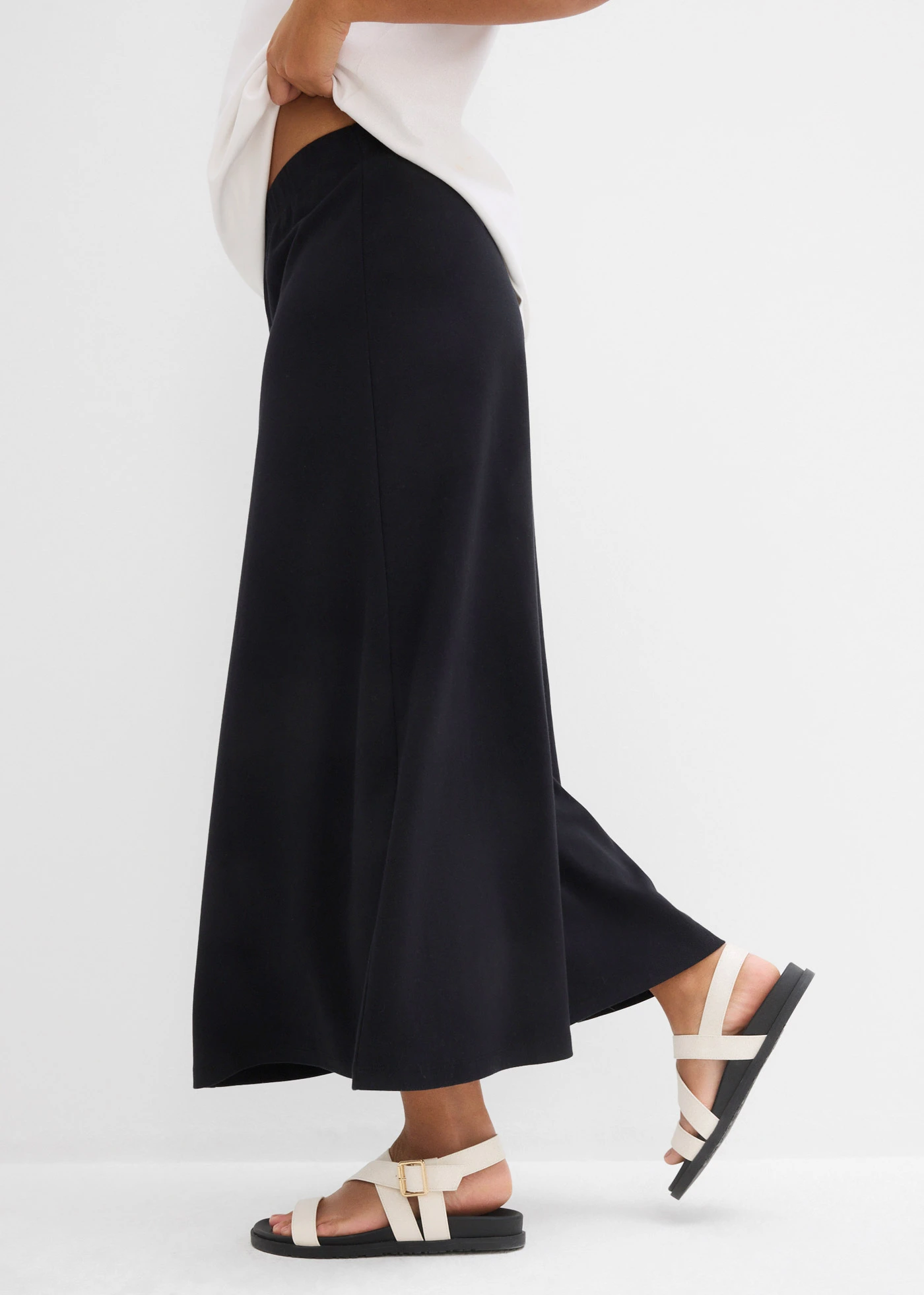 Sweatrok van stevige interlock • zwart • bonprix online shop