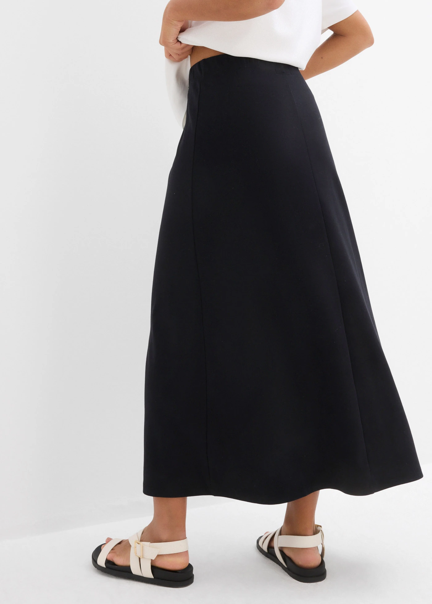 Sweatrok van stevige interlock • zwart • bonprix online shop