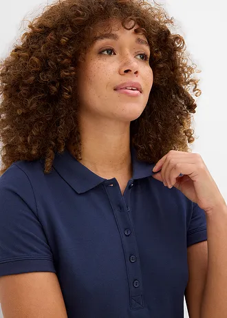 Pólo tričko z piké, z čisté organické bavlny • tmavě modrá • bonprix obchod