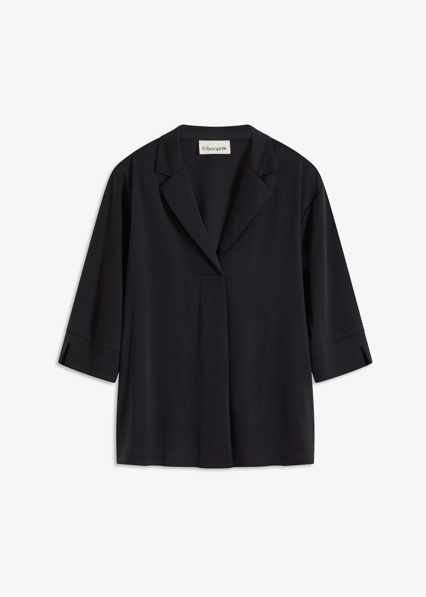 Shirttuniek van soepele viscose piqué • zwart • bonprix online shop