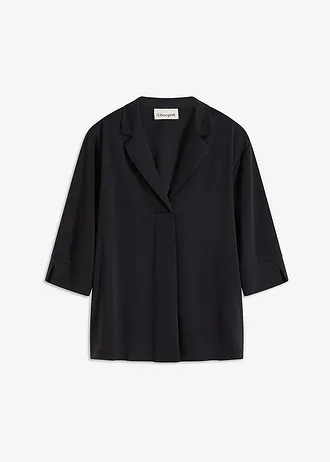Shirttuniek van soepele viscose piqué • zwart • bonprix online shop