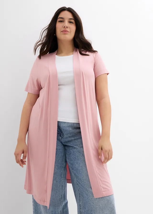 Shirtvest van zachte viscose, Kleur: asroze