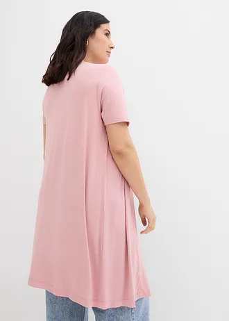 Kardigan z miękkiej wiskozy, kolor: dymny różowy