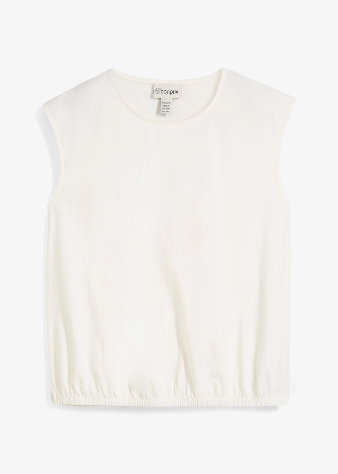 Tričko s elastickým spodním lemem • přírodní bílá • bonprix obchod
