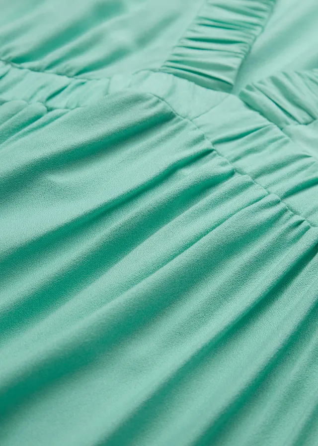 Maxi jurk met strokenrok van soepele viscose • mentholblauw • product-page.page-title-suffix