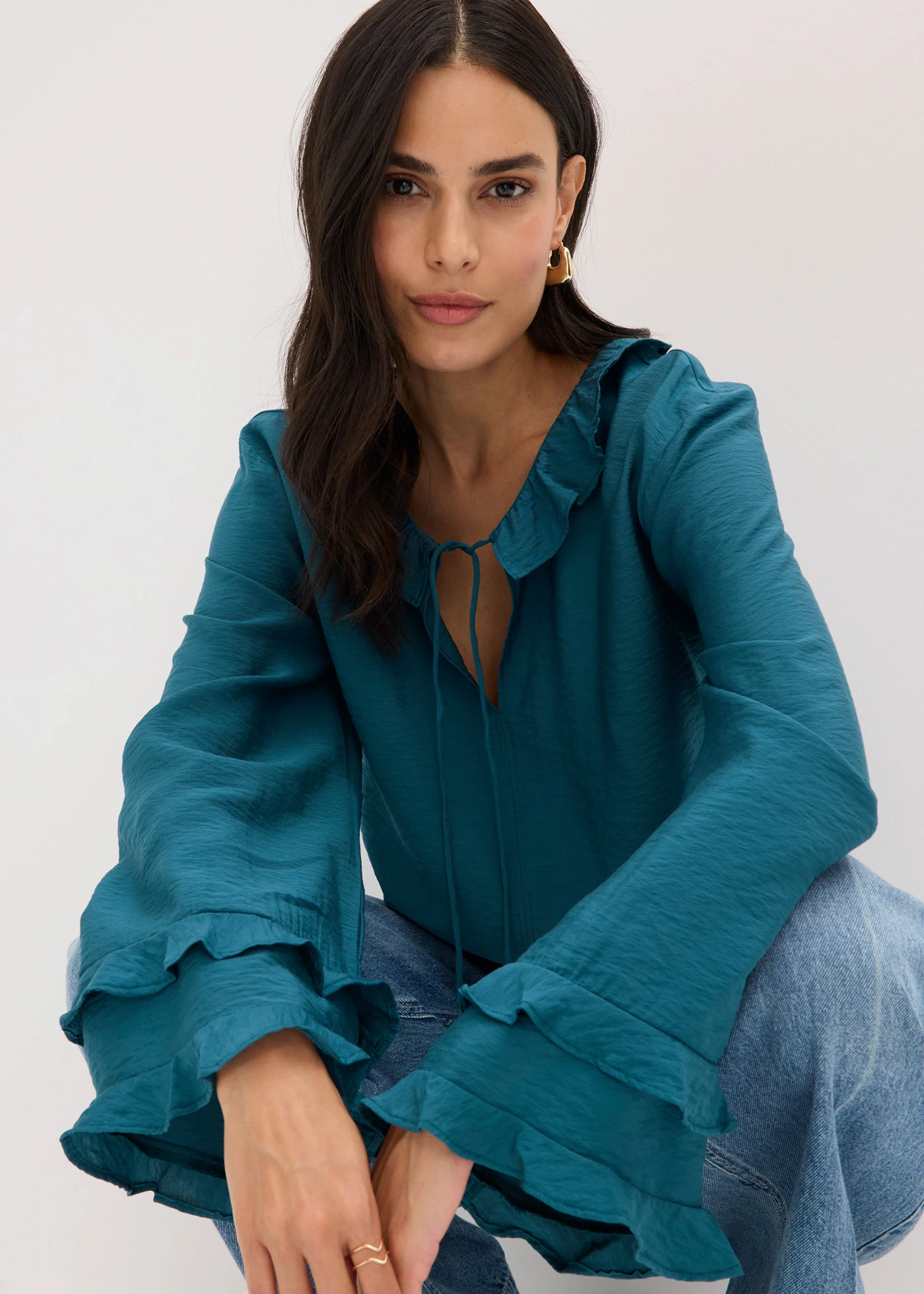 Tuniek in een fijne viscosemix • pepergroen • bonprix online shop