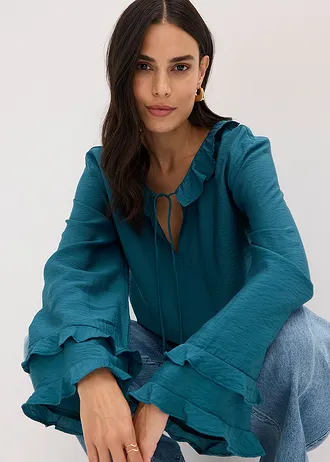 Tunika finom viszkóz-keverékből • borszöld • bonprix áruház