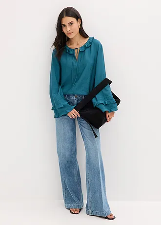 Tunique en fine viscose mélangée • vert poivre • Boutique bonprix