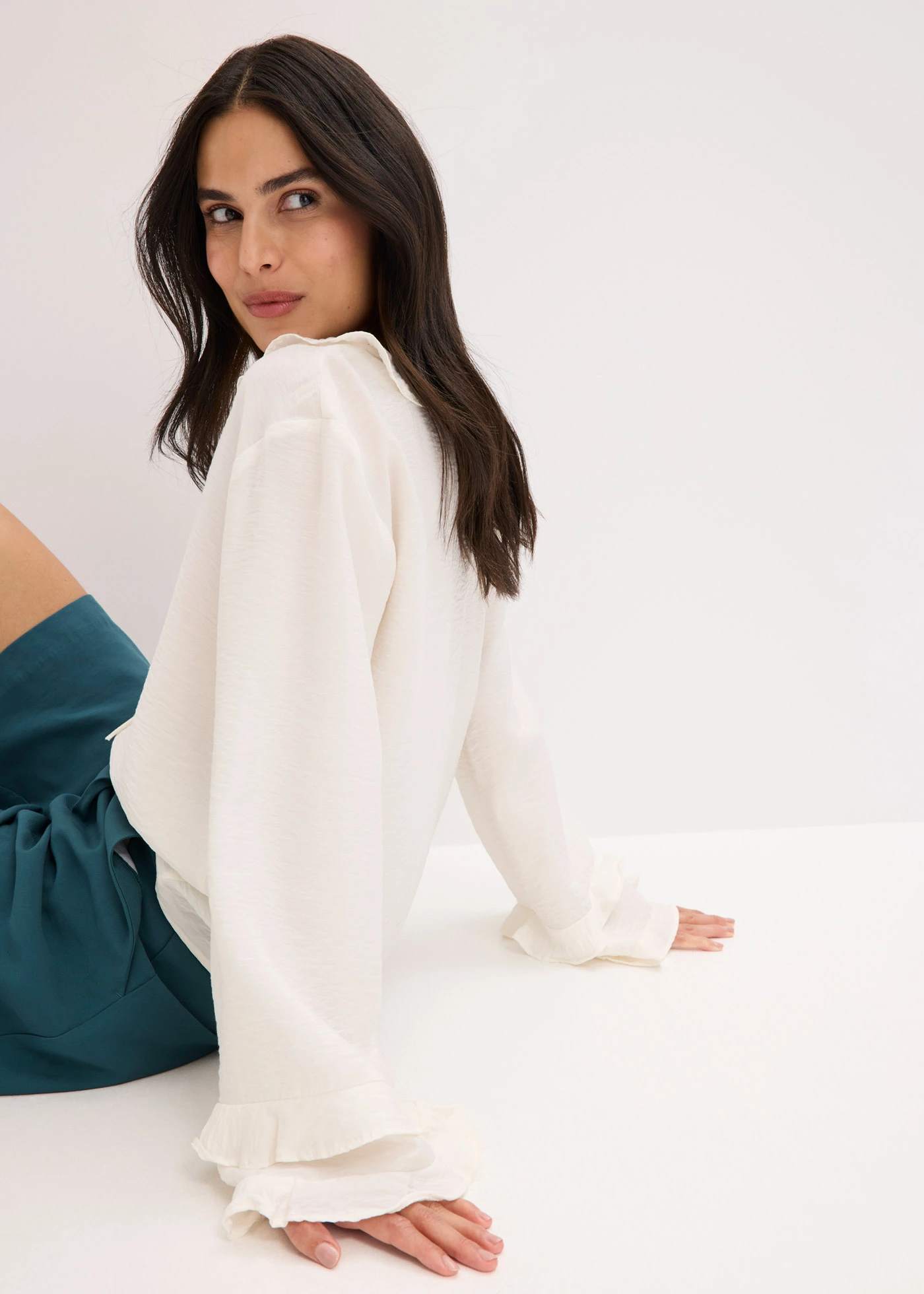 Tuniek in een fijne viscosemix • wolwit • bonprix online shop