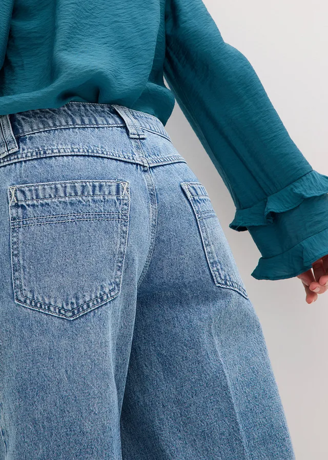 Bermuda en jean taille mi-haute, peu extensible • bleu denim used • product-page.page-title-suffix