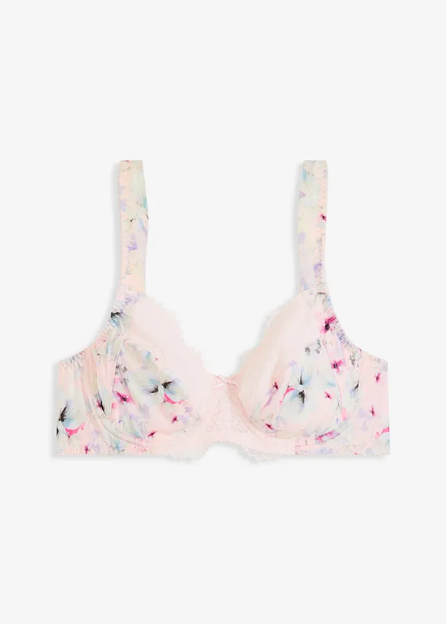 Soutien-gorge à armatures et bretelles rembourrées, Couleur: rose clair floral