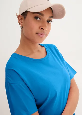 Korte shirtjurk van biologisch katoen • arctisch blauw • bonprix online shop