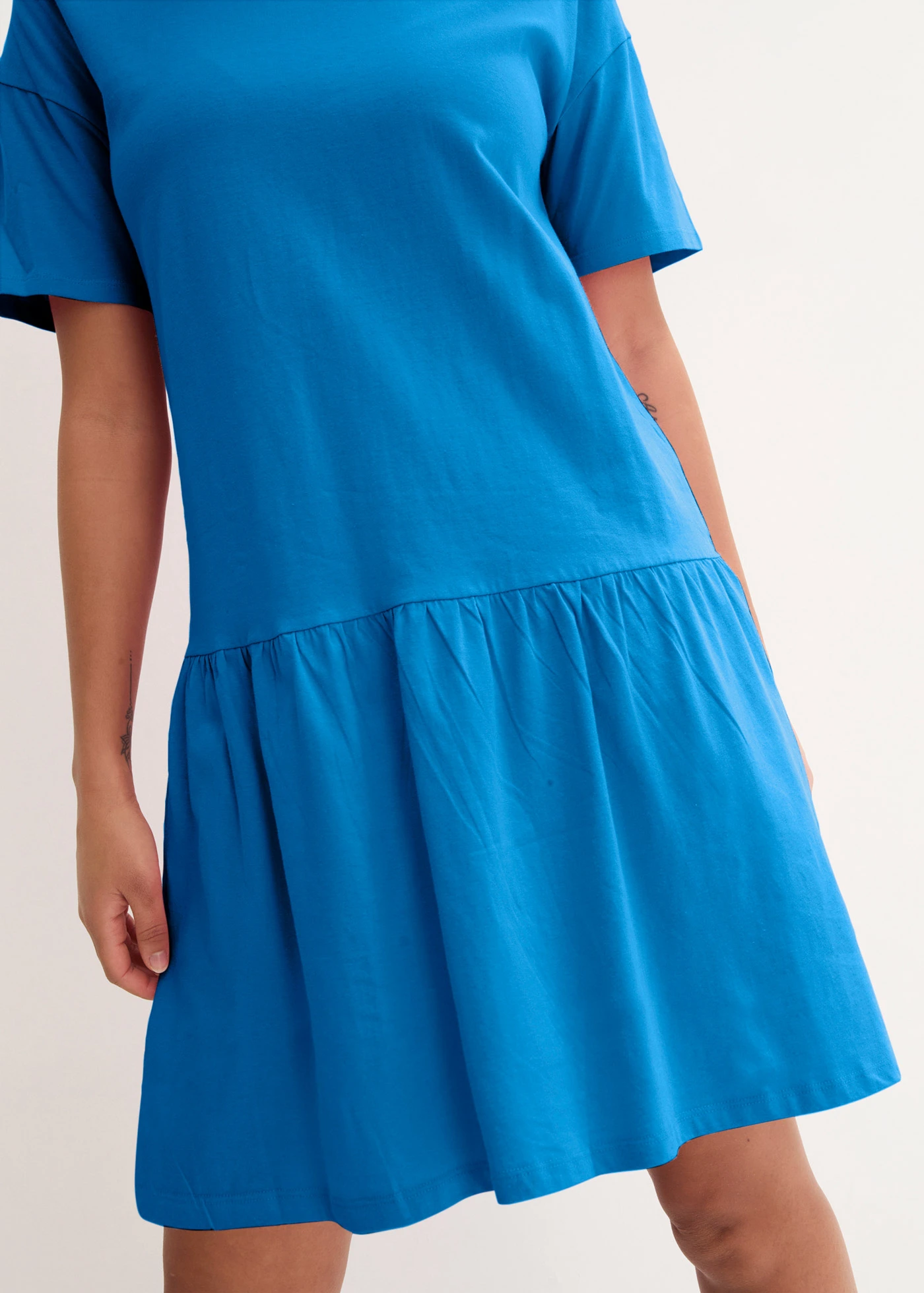 Korte shirtjurk van biologisch katoen • arctisch blauw • bonprix online shop