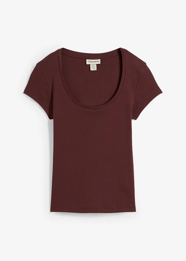 Tricou din bumbac organic 100% • maro-teracotă • magazin bonprix