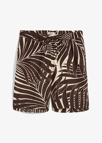 Instap bermuda, Kleur: ecru-donkerbruin gedessineerd