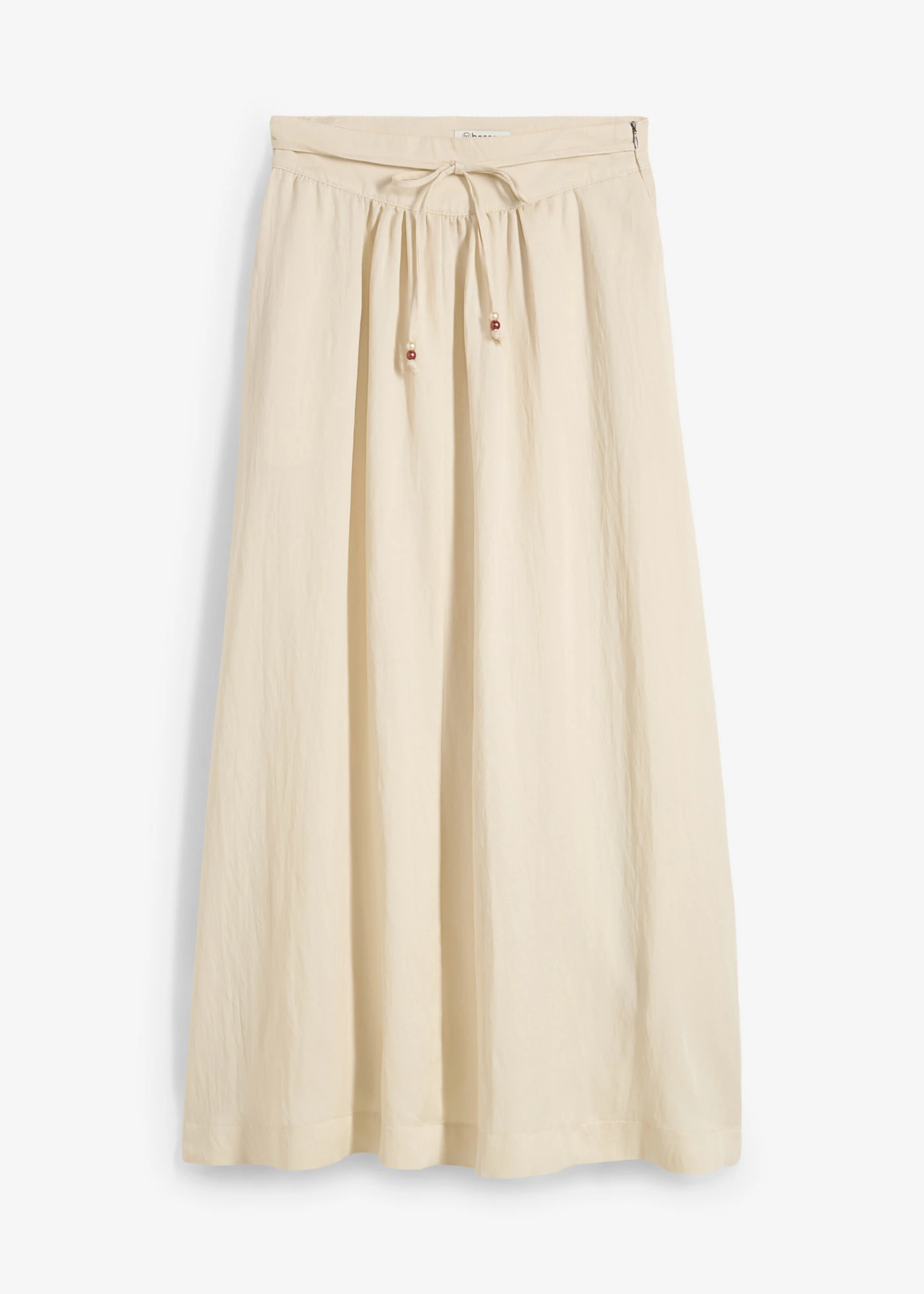 Maxi sukně ze splývavé lyocellové směsi • přírodní • bonprix obchod
