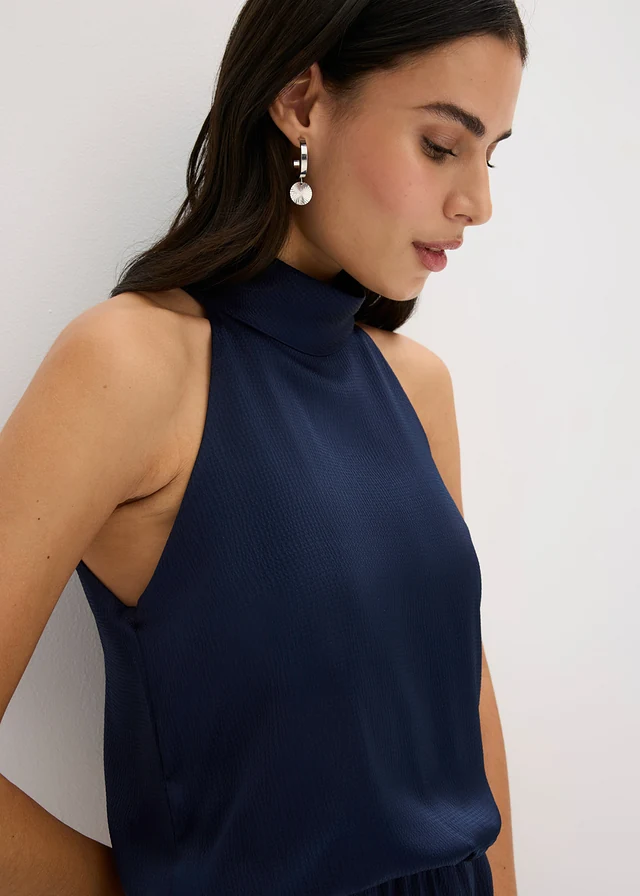 Combinaison en satin texturé • bleu foncé • product-page.page-title-suffix