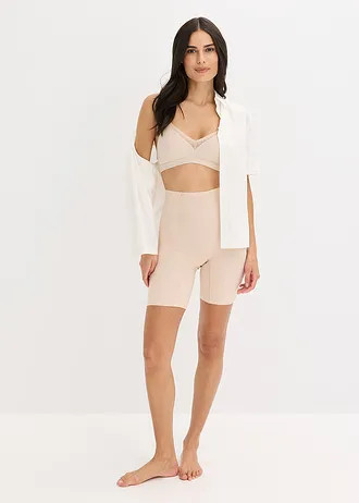Onzichtbare licht corrigerende biker short met katoen • krijtbeige • bonprix online shop