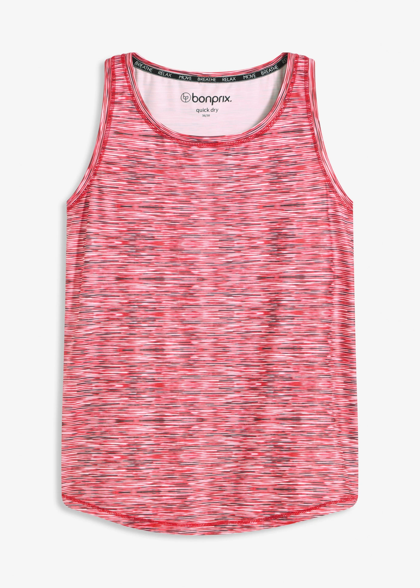 Sporttop met racerback, sneldrogend • paradijspink-zwart • bonprix online shop
