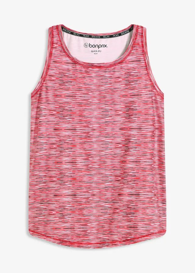 Sporttop met racerback, sneldrogend • paradijspink-zwart • bonprix online shop