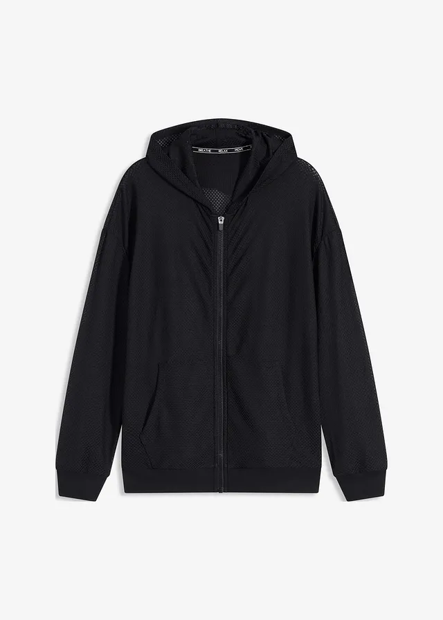 Geacă sport transparentă din mesh, oversized