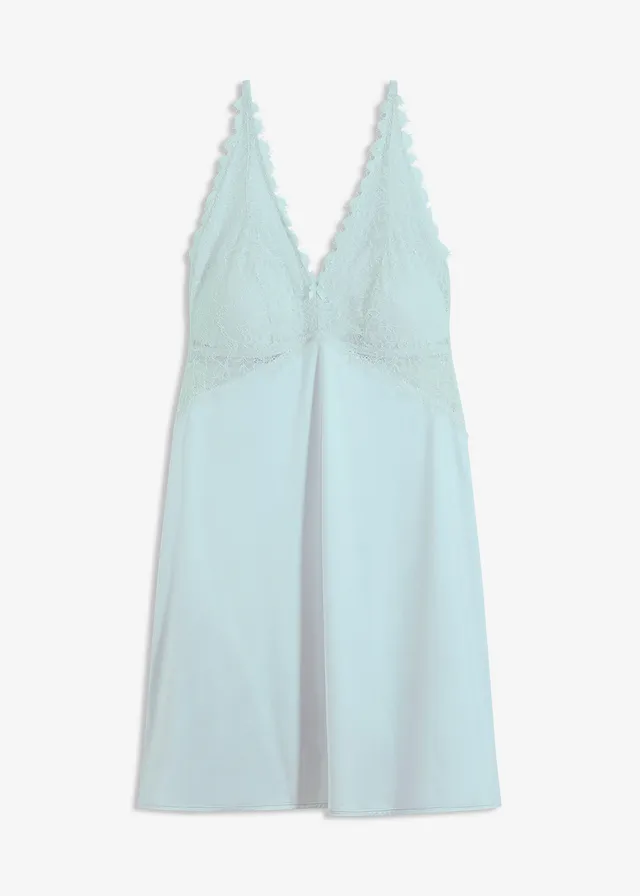 Negližé s lesklým materiálem • světle mentolová • bonprix obchod