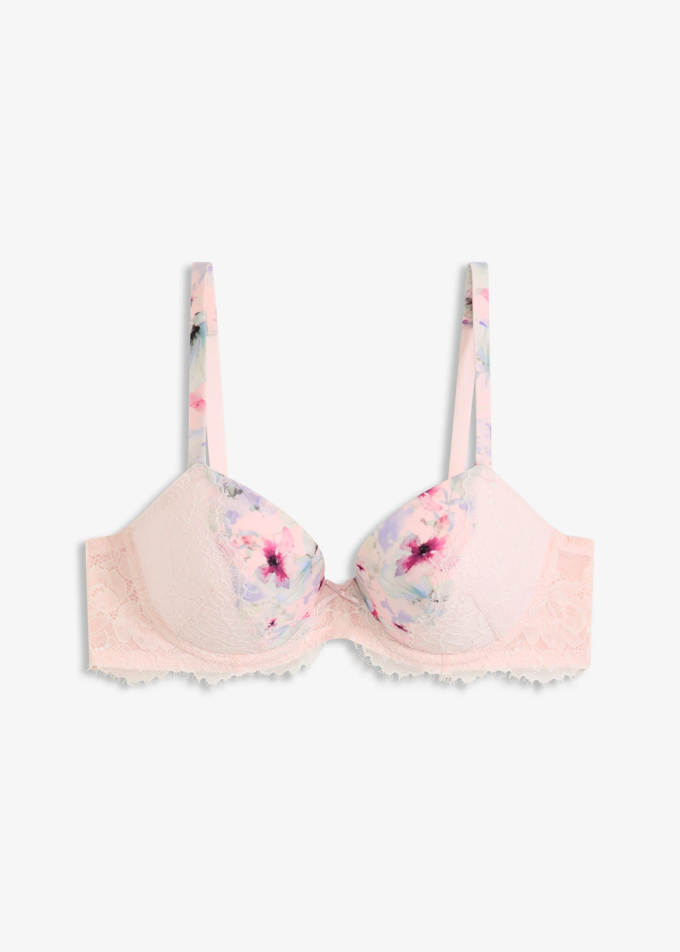 Voorgevormde bh • lichtroze gebloemd • bonprix online shop
