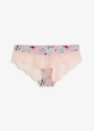 Hipster met glanzend effect, Kleur: lichtroze gebloemd