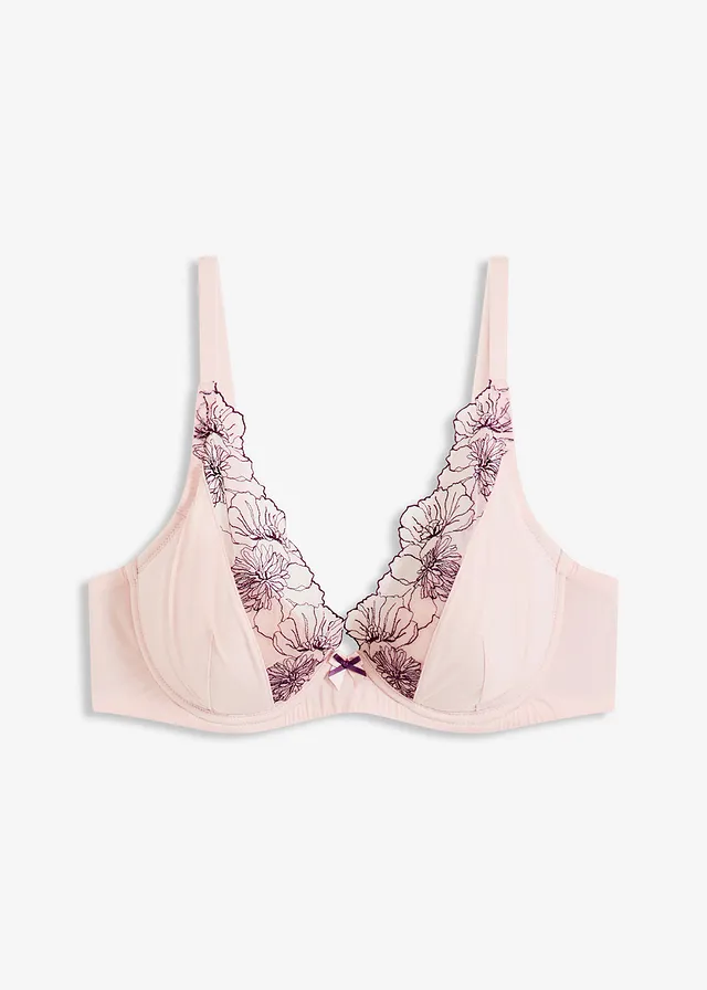 Sutien cu burete cu broderie delicată