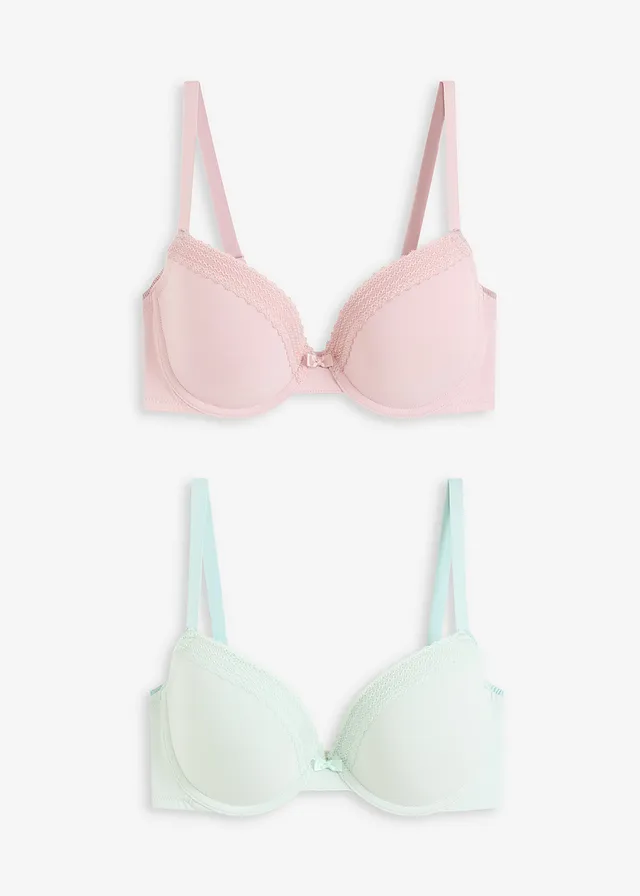 Sutien cu armătură și burete cu bumbac organic moale (set/ 2 buc.)