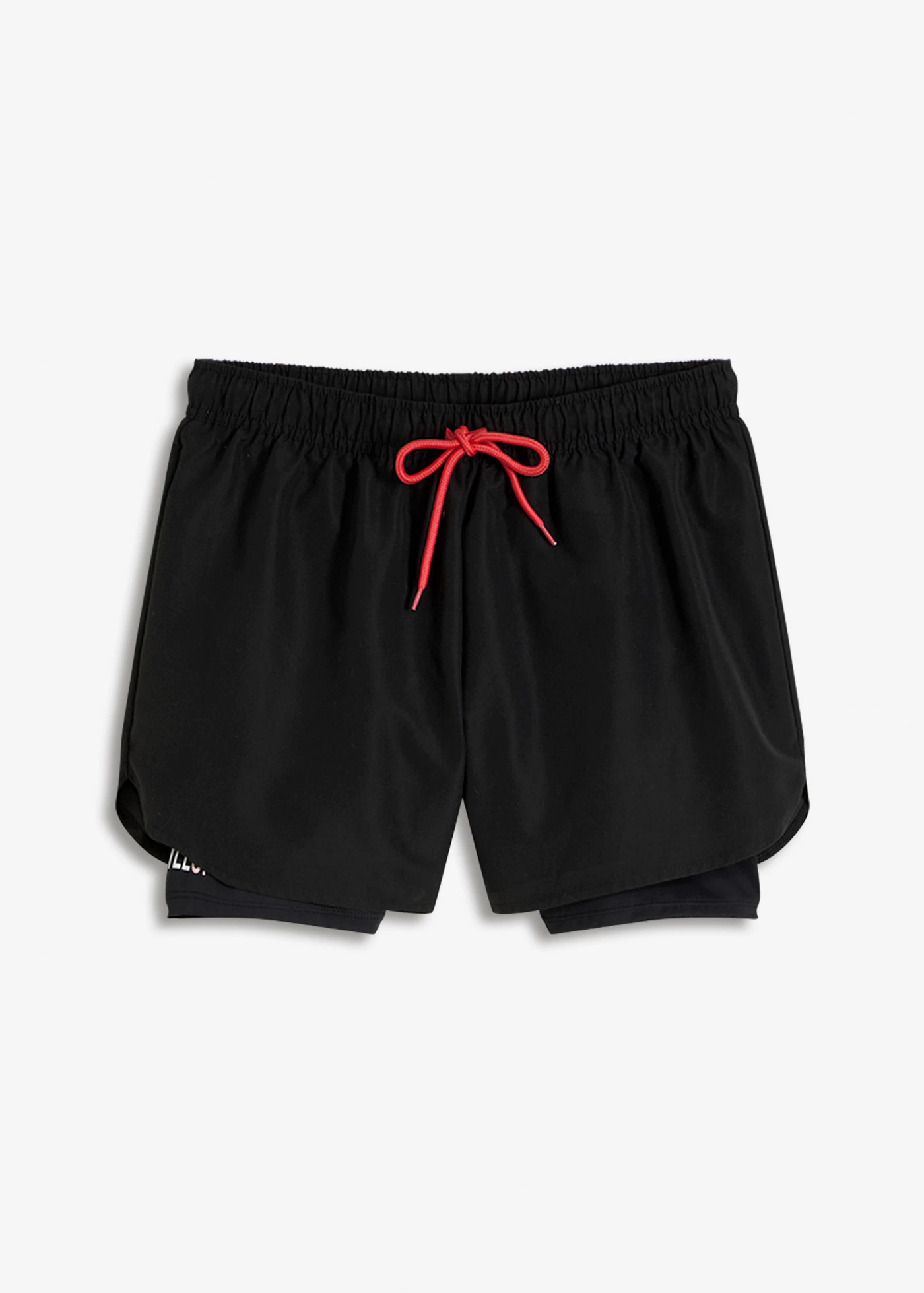 Pantaloni scurți sport ultra-subțiri 2-în-1 • negru • magazin bonprix