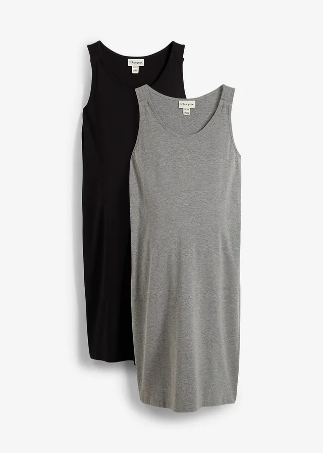 Materské šaty na dojčenie 2v1 z bavlneného džerseju (2 ks v balení)