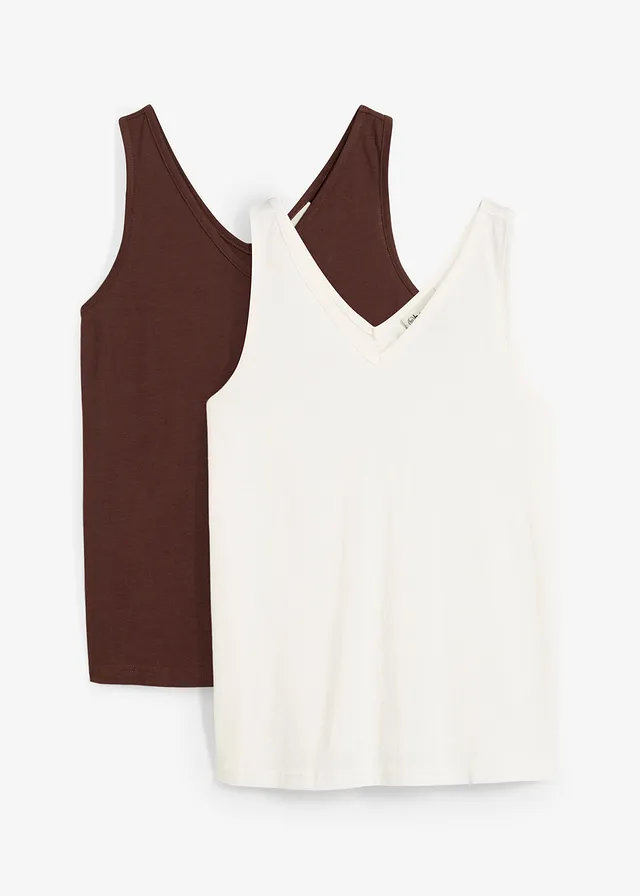 Tanktop din bumbac organic 100% (set/2 buc.)