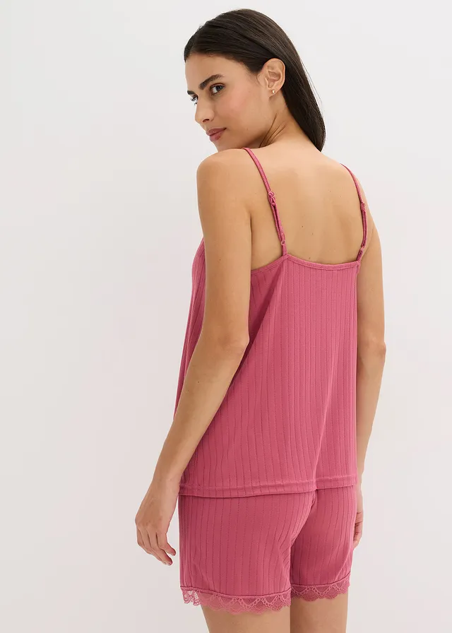 Pyjashort en jersey pointelle doux • rose fleur de cerisier • product-page.page-title-suffix