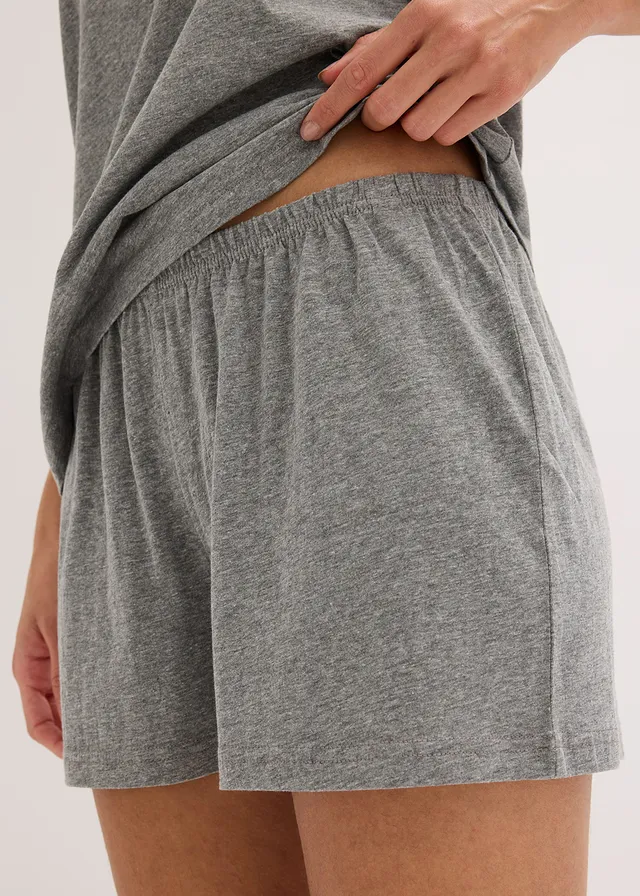 Pyjashort avec dentelle • gris chiné • product-page.page-title-suffix