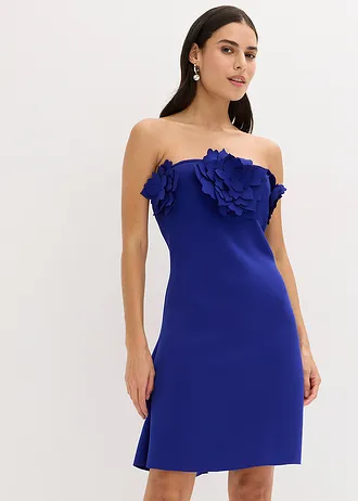 Robe bustier en matière néoprène • bleu • Boutique bonprix