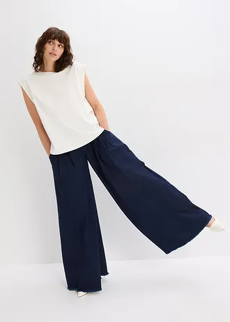 Oversized op met ripstop inzetstuk bij de mouw • wolwit • bonprix online shop